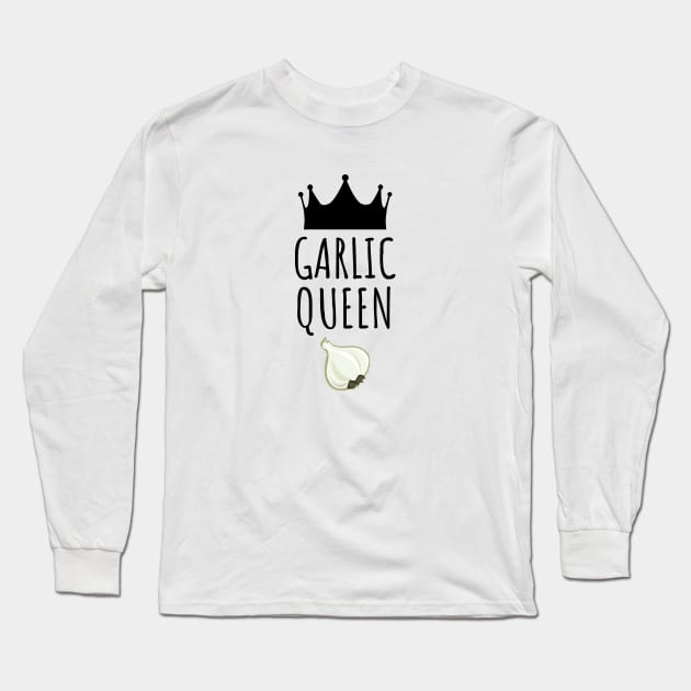 Garlic Queen Long Sleeve T-Shirt by LunaMay